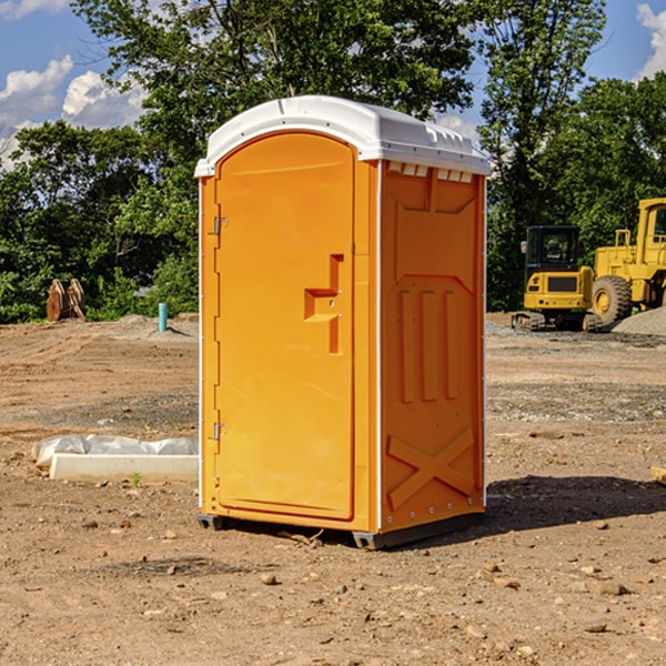 how often are the portable toilets cleaned and serviced during a rental period in Bridgetown